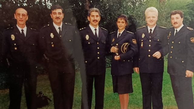 José Manuel Salcedo en Barcelona durante sus primeros años en la Policía Nacional