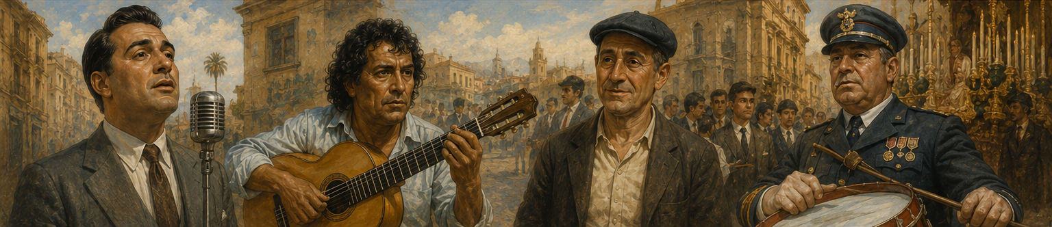 Ilustración de Antonio Molina, El Chino de Málaga, El Lengua y el Sargento Villegas