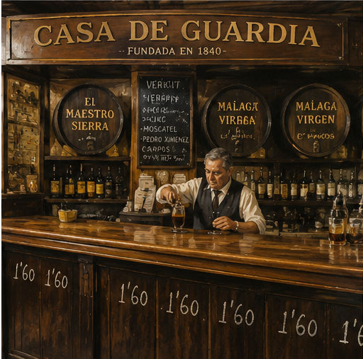 Ilustración del interior de la Antigua Casa de Guardia
