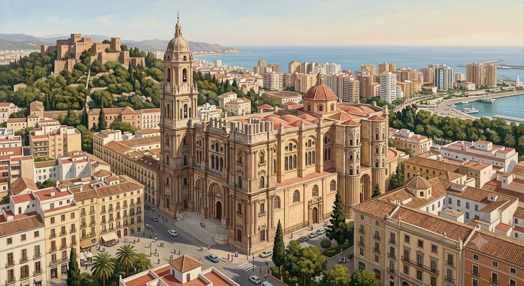 Ilustración de la Catedral de Málaga