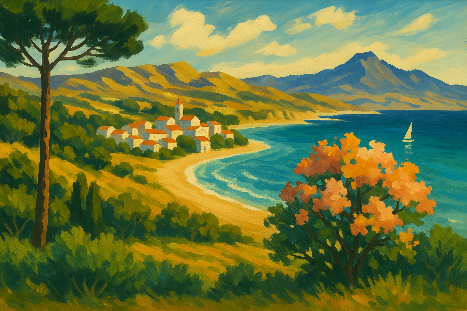 Ilustración de la Costa del Sol Occidental
