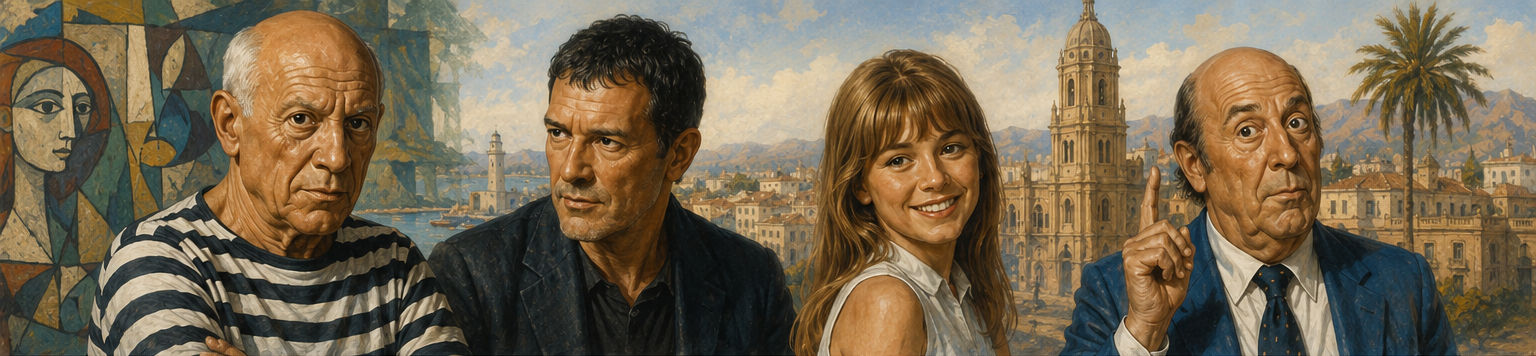 Ilustración de Pablo Picasso, Antonio Banderas, Pepa Flores y Chiquito de la Calzada