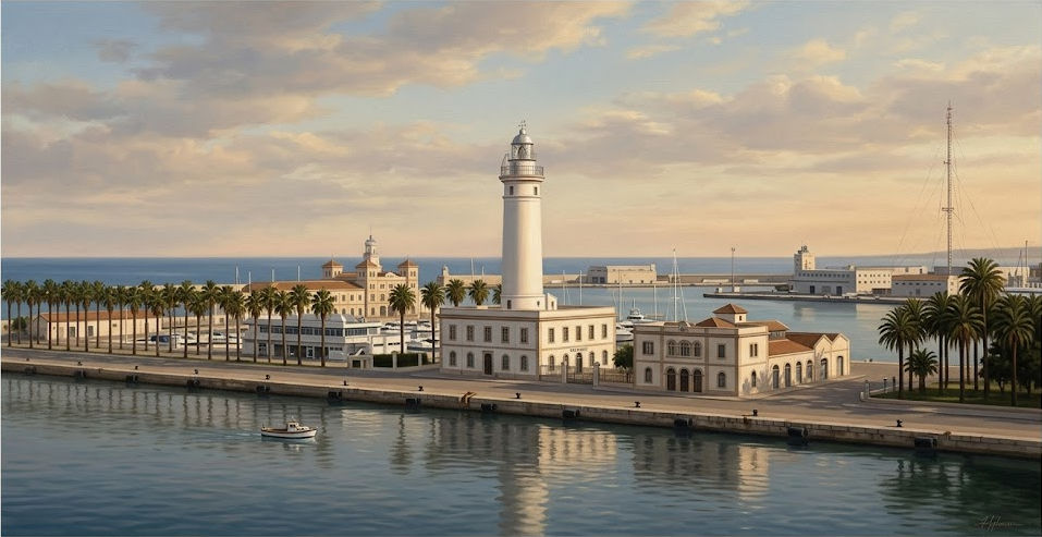 Ilustración de La Farola de Málaga