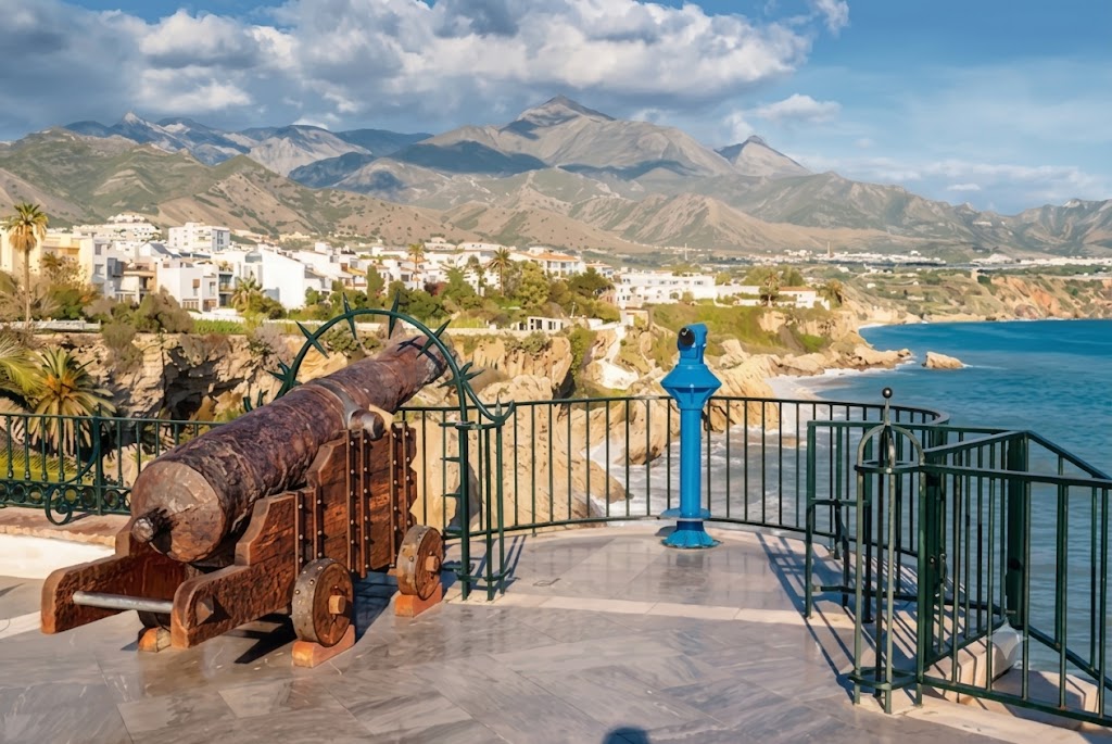 Vista del casco histórico de Nerja