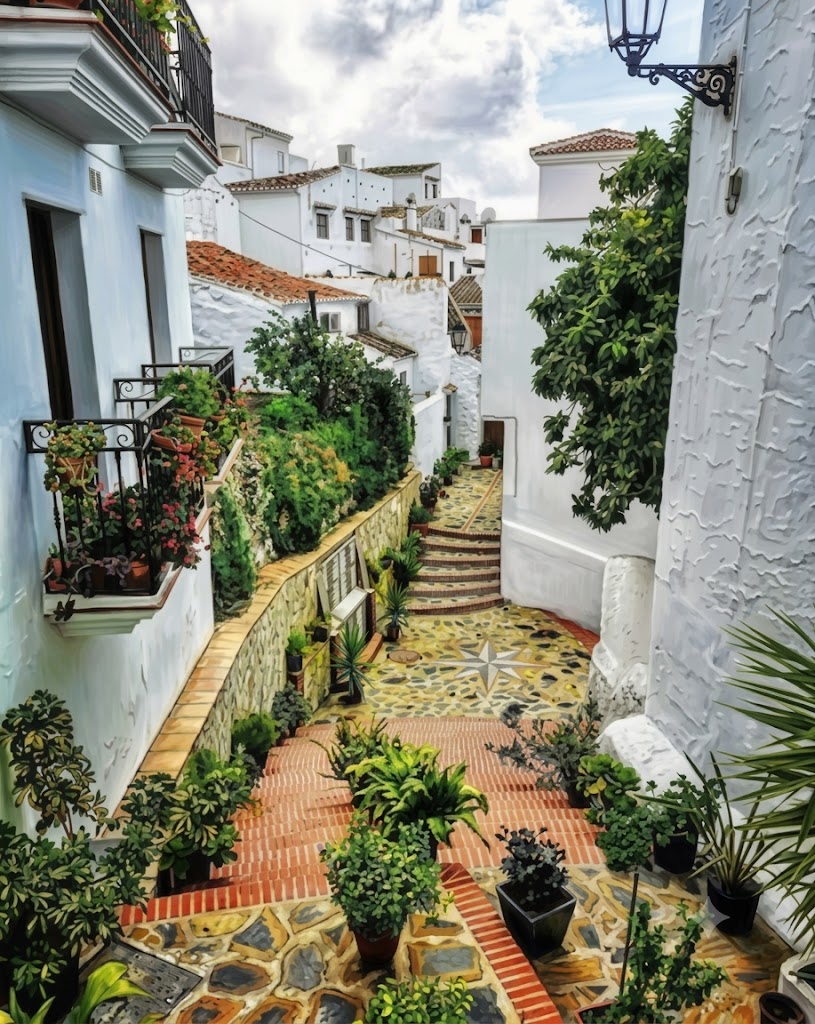 Vista del pueblo blanco de Sedella